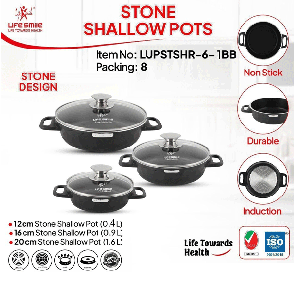 سرویس تابه 6 پارچ لایف اسمایل مدل LUPSTSHR-6-1BB