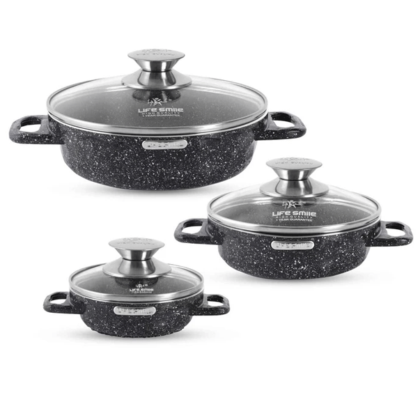سرویس تابه 6 پارچ لایف اسمایل مدل P7STSHR-6-1-BLACK