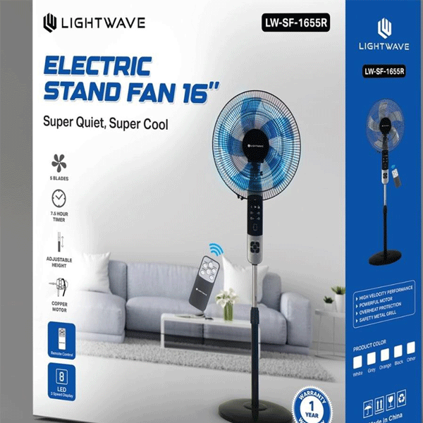 پنکه ایستاده لایت ویو مدل LW-SF-1655R